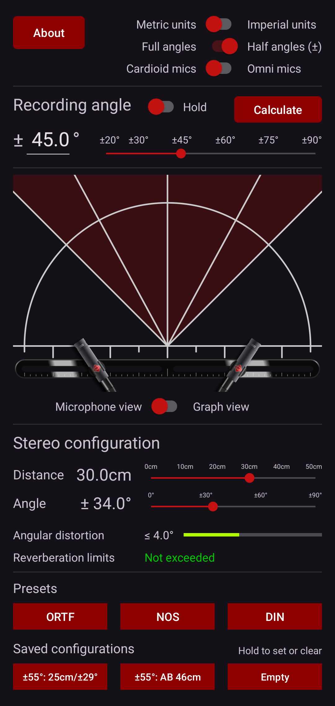 Main activity, microphone view